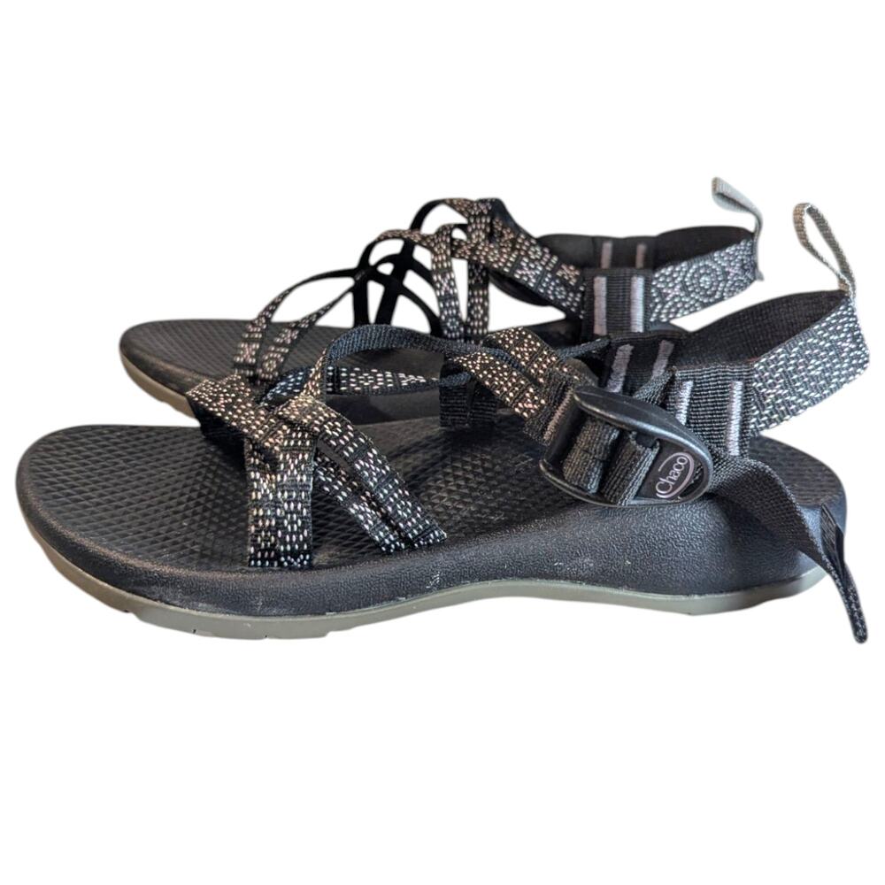 Chaco Kids ZX/1 Ecotread Sandals - J180152 Hugs and Kisses sz 5 black/pink